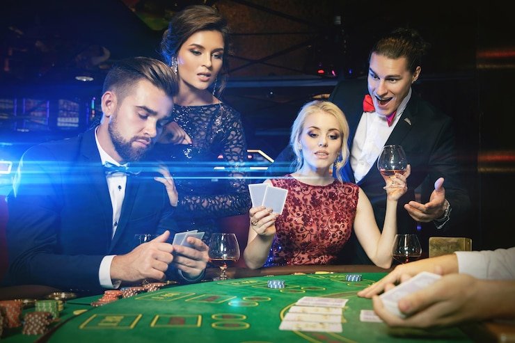 Studio kasino langsung mitra77 dengan dealer dan multi-camera setup untuk Free Bet Blackjack